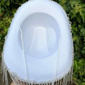 Cowboy Hat in Crimson Diamond Upholstery - The Wandering Minstrel Collection